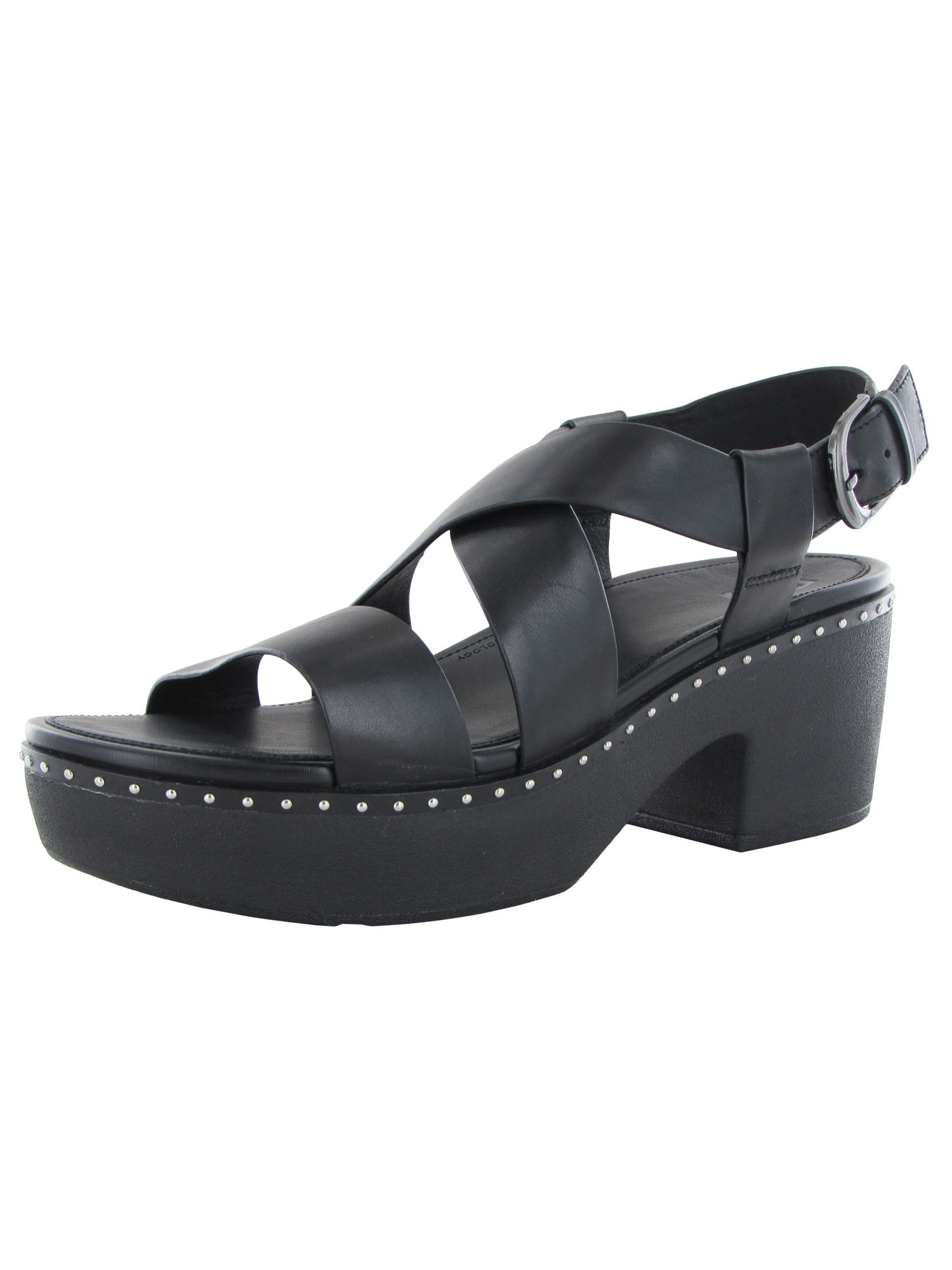 Fitflop Womens Pilar Back Strap Leather Clog Shoes, All Black, US 8 -  Walmart.com