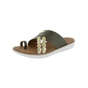 Fitflop Womens Scallop Embellished Toe Loop Sandals, Avocado, US 6