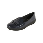 Fitflop Womens Sneakerloafer Fringey Patent Shoes, Supernavy, US 5