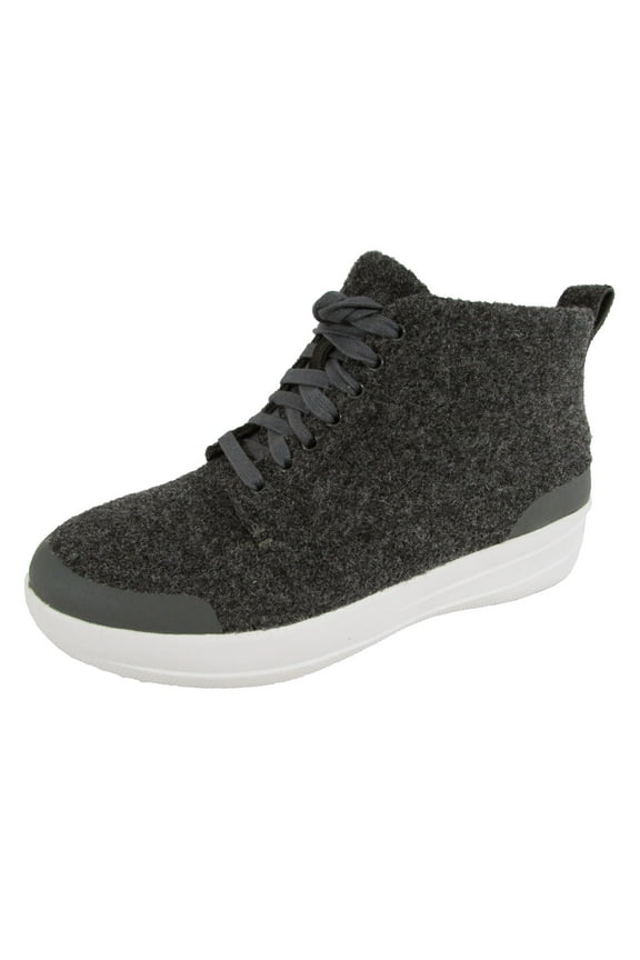Womens Stefanie Wool High Top Sneaker Shoes, Charcoal, US 5