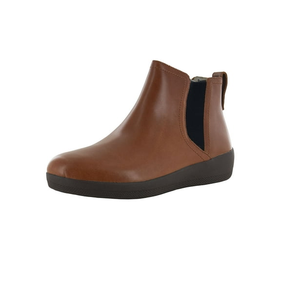 Fitflop Womens Superchelsea Leather Ankle Boots, Dark Tan, US 6
