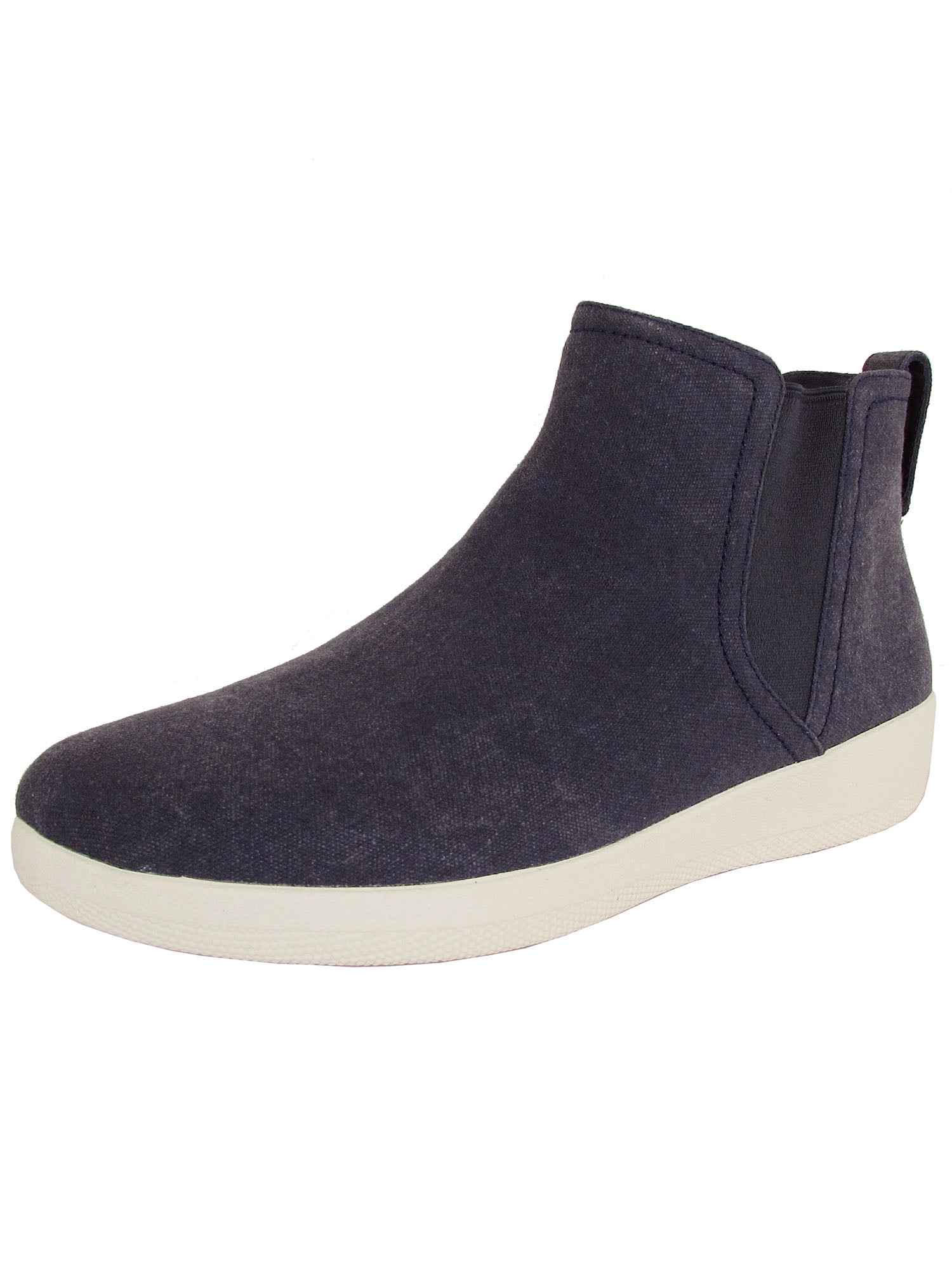 Fitflop Womens Superchelsea Pull On Canvas Boot Shoes, Midnight Navy