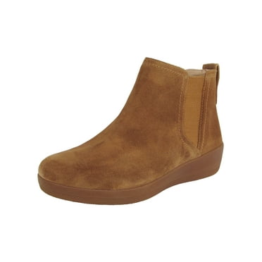 Fitflop Womens Superchelsea Pull On Suede Boot Shoes, Caramel, US 5