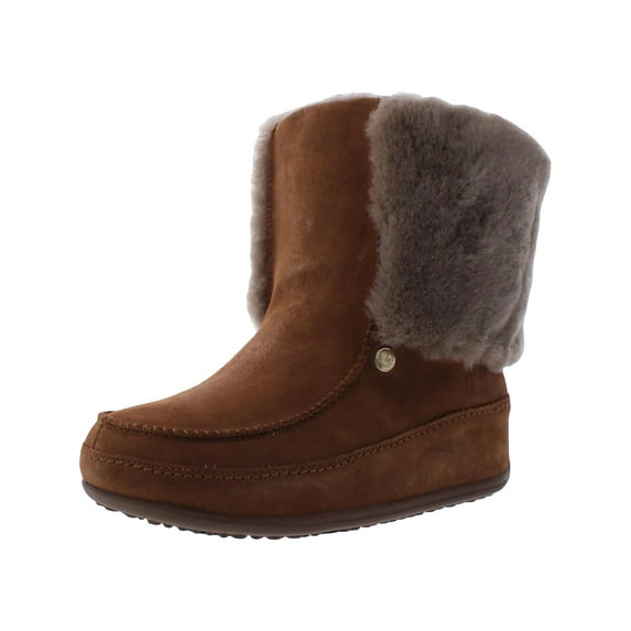 Fitflop Womens Supercuff Muk Luk Suede Ankle Moccasin Boots