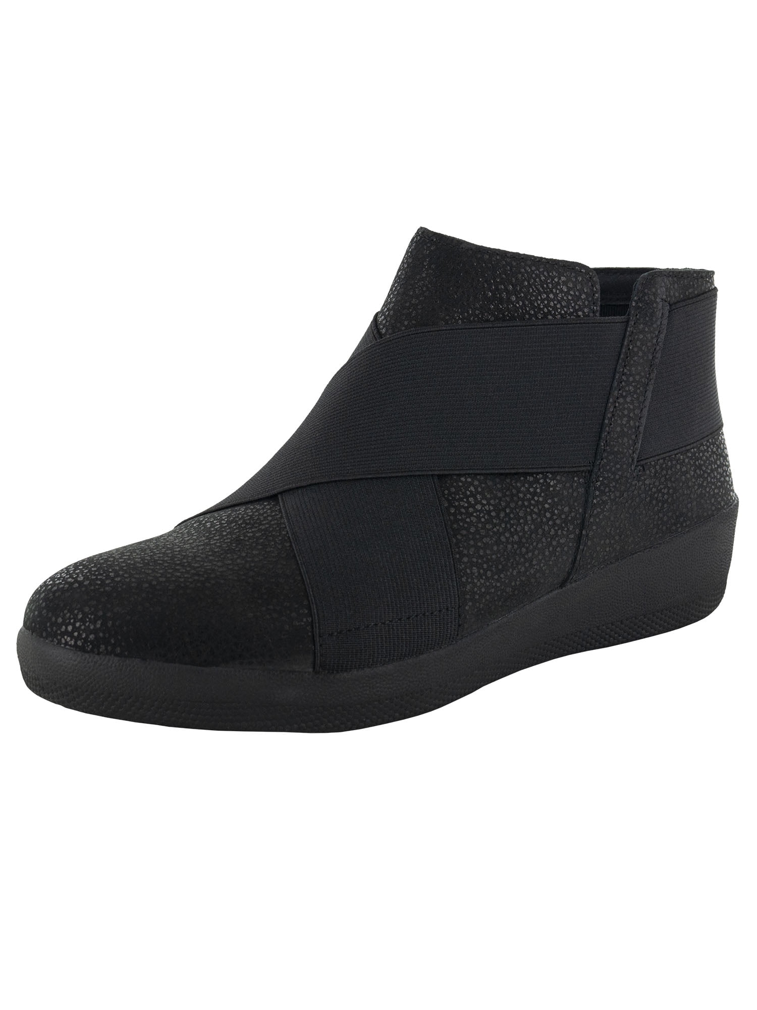 Fitflop Womens Superflex Pebbled Leather Bootie Shoes, Black, US 5 ...