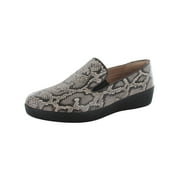 Fitflop Womens Superskate Slip On Loafer Shoes, Taupe Snake, US 6