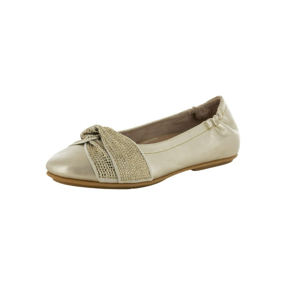 Fitflop Womens Twiss Crystal Ballet Flat Shoes, Platino, US 5