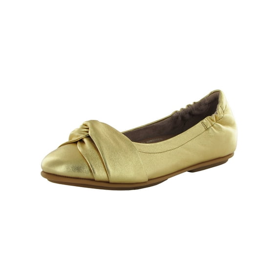 Fitflop Womens Twiss Leather Ballerina Flat Shoes, Artisan Gold, US 7