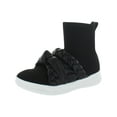 thumbnail image 1 of Fitflop Womens Uberknit Braid Faux Trim High Top Sneakers Black 9 Medium (B,M), 1 of 5