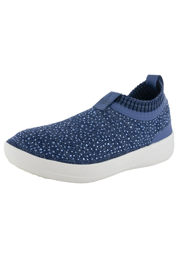 Womens Uberknit Slip On Crystal Sneakers, Indian/Powder Blue, US 5