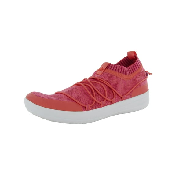 Fitflop Womens Uberknit Slip On Ghillie Sneaker, Coral/Fuchsia, US 5