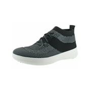 Fitflop Womens Uberknit Slip On High Top Sneaker, Black/Charcoal, US 5