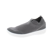 Fitflop Womens Uberknit Slip On Metallic Weave Sneaker, Charcoal/Pewter, US 5