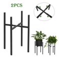 thumbnail image 1 of Fithood 2 Pack Metal Plant Stand Indoor Black, 1 of 5