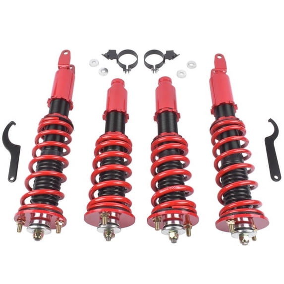 Fithood 4* Coilover Spring & Shock Assembly Front Rear for Acura Integra 1990-1993, Hondaf Civic / CRX 1988-1991