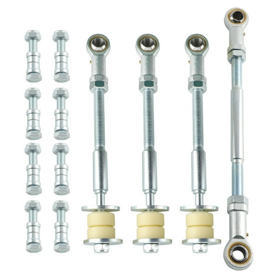 Fithood 4 Front & Rear Adjustable Sway Bar Link Kits For Nissan Patrol GU Y61 2"-8" Lift