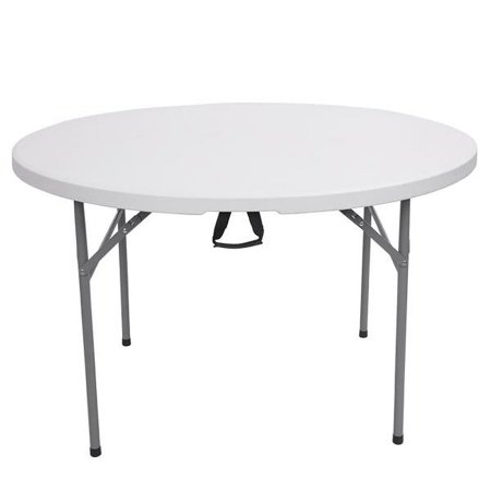 Fithood 48inch Round Folding Table Outdoor Folding Utility Table White