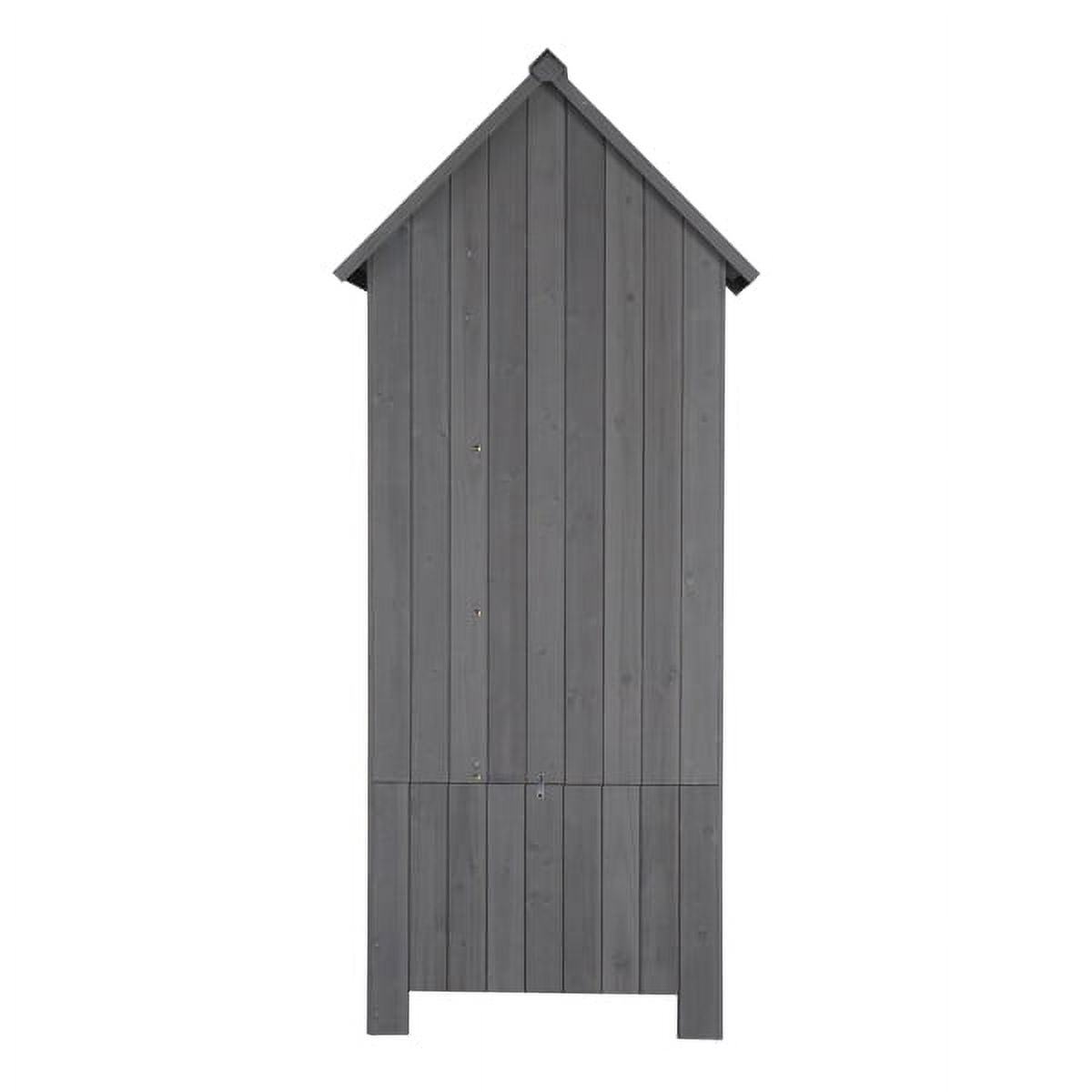 Fithood 70in Black Double Slope Top Fir Courtyard Storage Room Dark