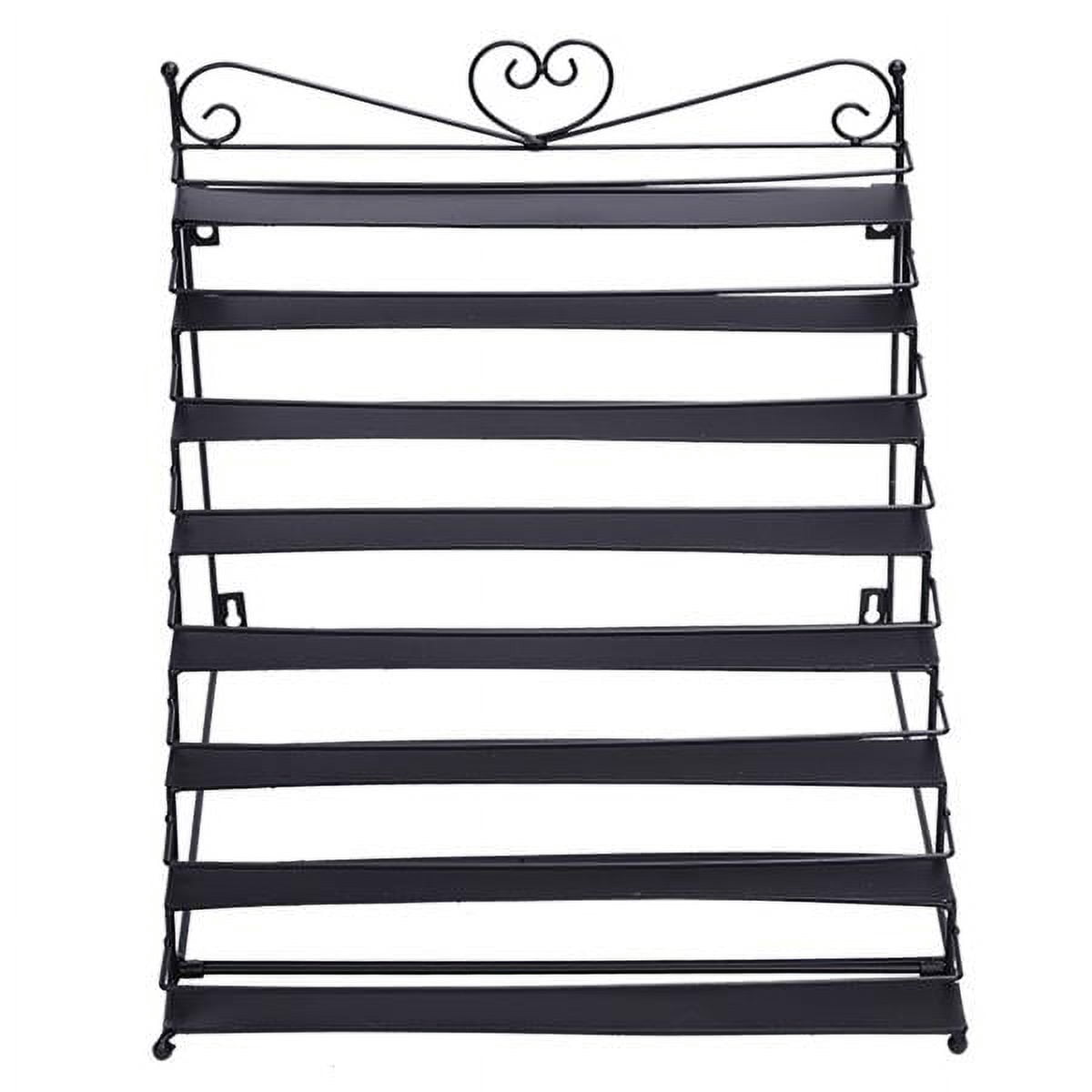 Fithood 8 Tier Metal Nail Polish Display Organizer Wall Rack Holder ...