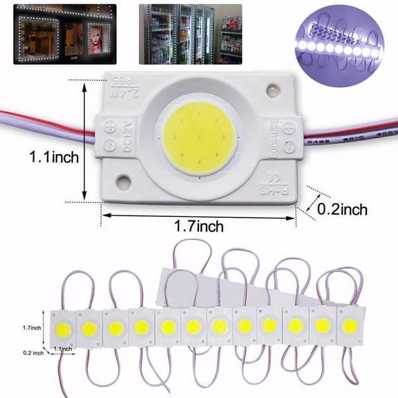 Fithood COB Module 1 LED Strip Light IP65 Club Bright Billboard Lamp DC 12V