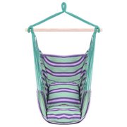 Fithood Distinctive Cotton Canvas Hammock Chair with 2 Pillows, Green
