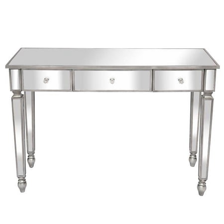 Fithood FCH Three Drawers Mirror Table Dressing Table Console Table