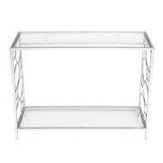 Fithood FCH Toughened Glass Panel Console Table---Circle Shape