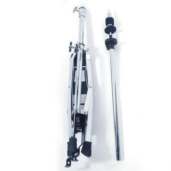 Fithood Glarry Professional Pedal Control Style Hi-Hat Stand with Pedal Silver & Black