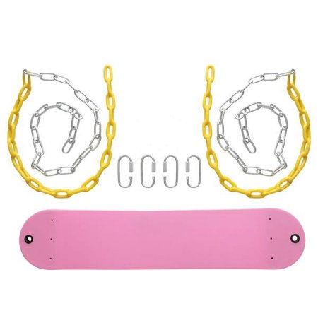 Fithood Heavy Duty Swing Seat Set Accessories Replacement Swings Slides Gyms Outdoor Pink