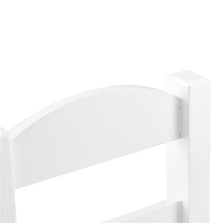 Fithood Kids Wood Table & 4 Chairs Set White