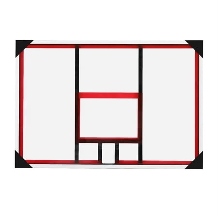 Fithood PC Transparent Board 110*75cm Red And White Steel Edging Wall-Mounted Adult Maximum Applicable 7# Ball Backboard