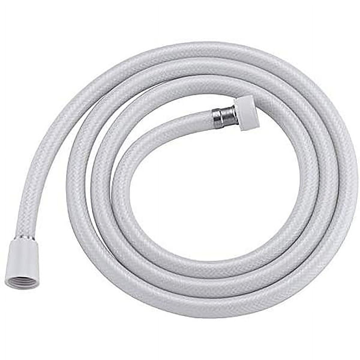 Extra Long White PVC Anti-Kink Shower Hose with Brass Core