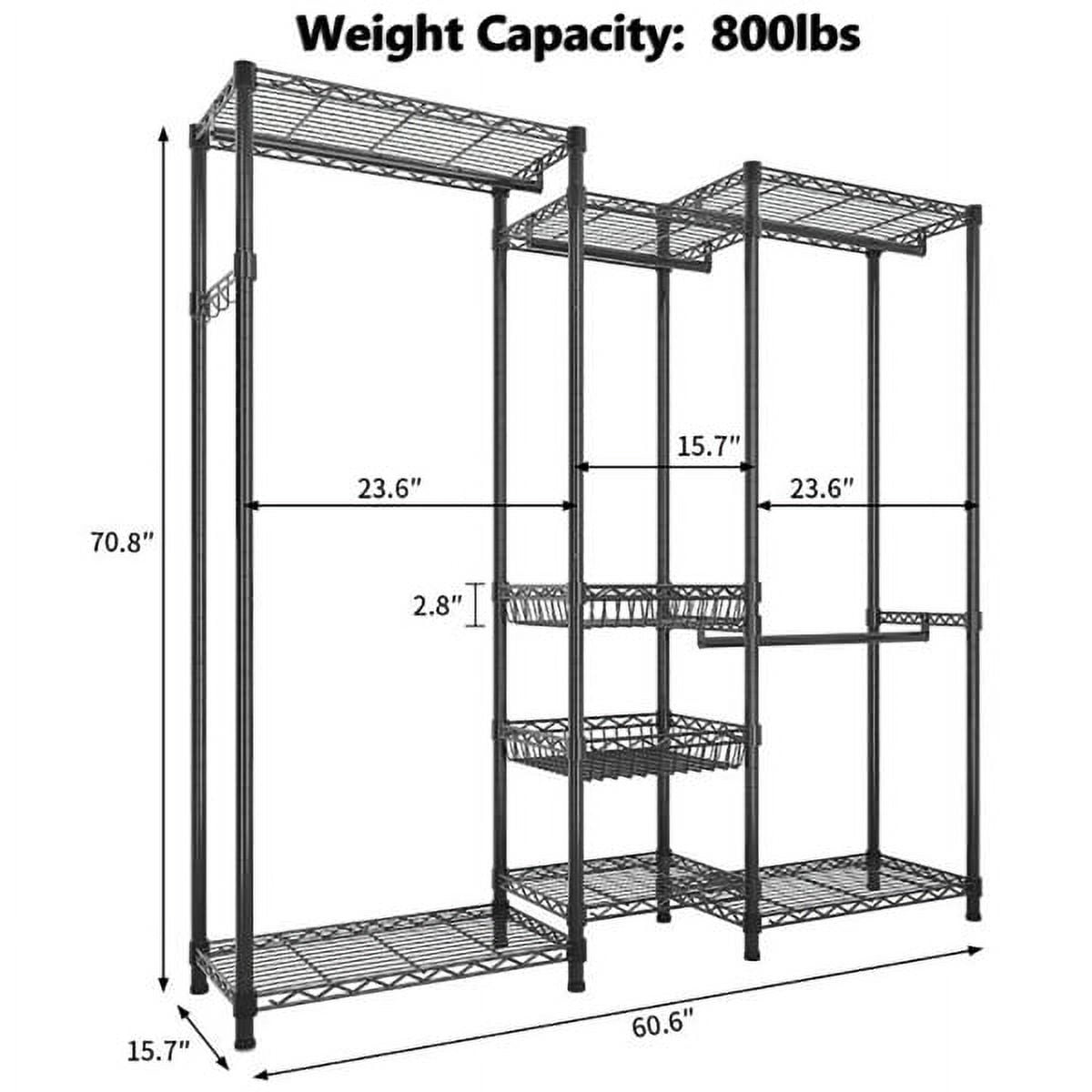 Wire Garment Racks Fithood Wire Garment Rack Heavy Duty Clothes Rack,Closet Organizer ...