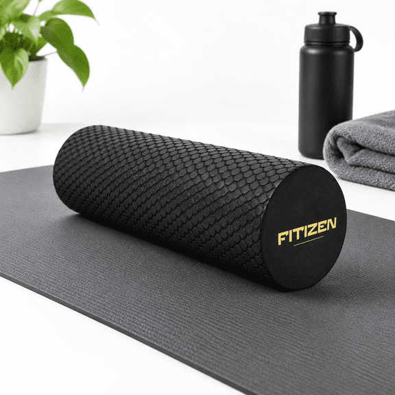 Fitizen Foam Roller - Massrehab Stiff Physical Deep Tissue Firm Exercise Home Gym Yoga Pilates For The Fit Citizen By