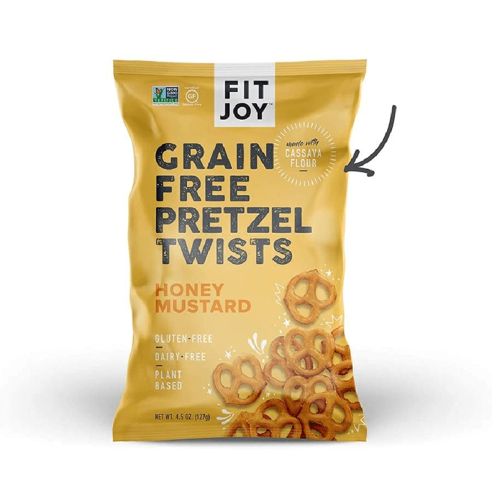Fitjoy Gluten Free PlantBased Honey Mustard Pretzel Twists, 4.5 oz