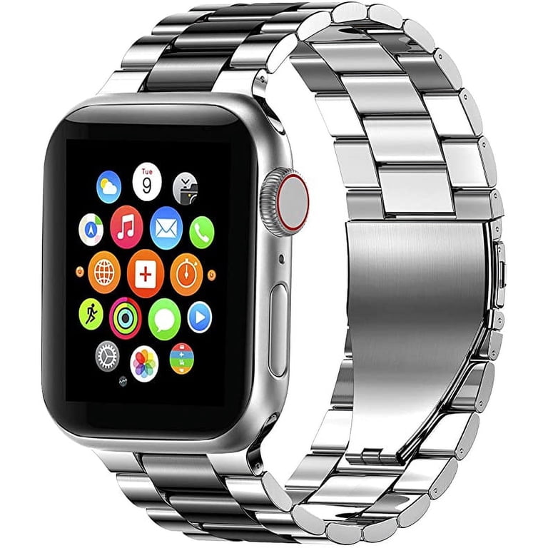 Fitlink Stainless Steel Metal Band for Apple Watch 45/44/42  display picture 1