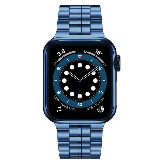 Fitlink Ultra Thin Metal Wristband Strap for Apple Watch 38/40/41/42/44/45mm, Compatible with Apple Watch Series 7/6/5/4/3/2/1/SE((Blue-38/40/41mm)