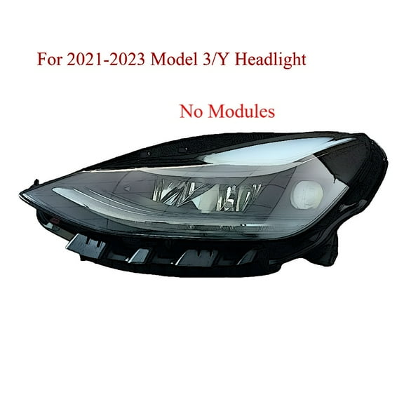Fitment for Tesla Model 3/ Y 2021-2023 Matrix Headlight Front Left Driver Side Headlamp without Modules 151495200C