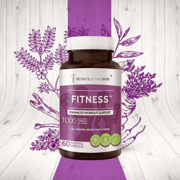 Secrets of the Tribe Fitness Capsules Dietary Supplement, Natural Herb Blend, Made from Maca, Ashwagandha, Green Tea, Cordyceps, Rhodiola, Tribulus 60 Count