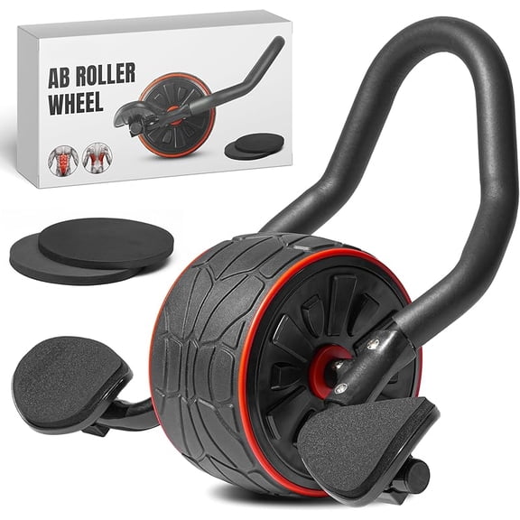 Ab Roller Wheel with Elbow Support & 2 Knee Pads - Abdominal Exercise Trainer for Core Strength Training - Ultimate Abs Workout Equipment for Home and Gym - Ab Machine for Men & Women