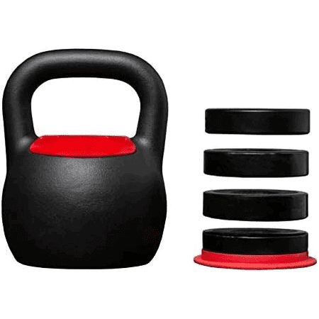 Fitness Adjustable Kettlebell with Matte Powder Coating – Quickly Select From Multiple KG or LB Weight Options for HIIT and -Training Workouts