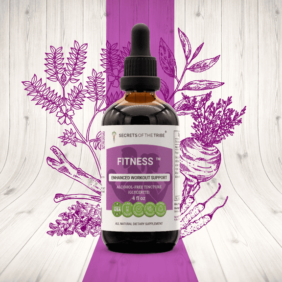 Secrets Of The Tribe Fitness Blend Tincture Dietary Supplement, Natural Extract, Made from Maca, Ashwagandha, Green Tea, Cordyceps, Rhodiola, Tribulus 4 oz