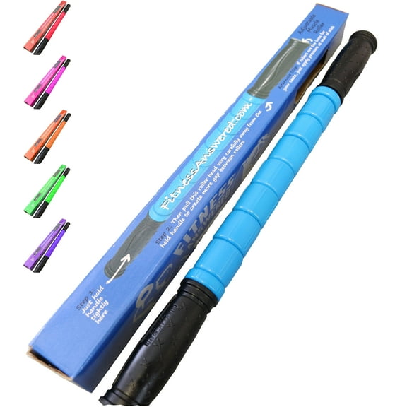 Fitness Answered Training Products 18' x 1.25' Handheld Blue Stick Massage Exercise Foam Roller