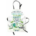thumbnail image 1 of Fitness Apron Body is the Only Place You Have To Live in Healthcare Motivation Active Life Phrase, Unisex Kitchen Bib Apron with Adjustable Neck for Cooking Baking Gardening, Multicolor, by Ambesonne, 1 of 2