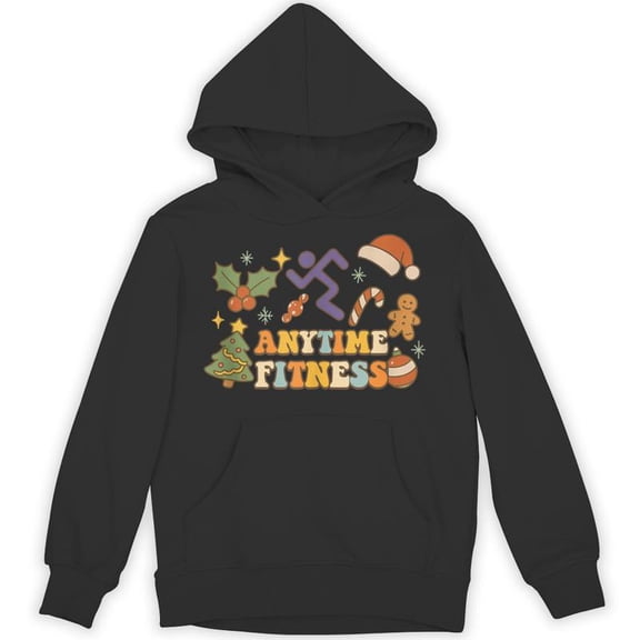 Fitness At Anytime Funny Workout Xmas Christmas Style Gym Lover Graphic Gift Hoodie, for men & women, up to size 5XL