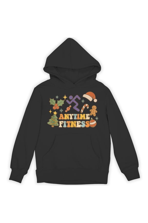 Fitness At Anytime Funny Workout Xmas Christmas Style Gym Lover Graphic Gift Hoodie, for men & women, up to size 5XL