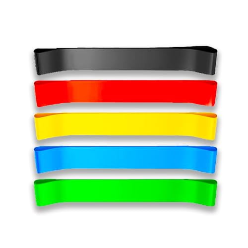 Fitness Bands for Training,Set of 5 with 5 Resistance Levels