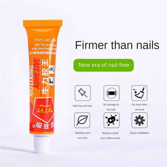 Nail-free glue strong glue small 12g glass glue sealant hole-free glue than nail-fixed woodworking