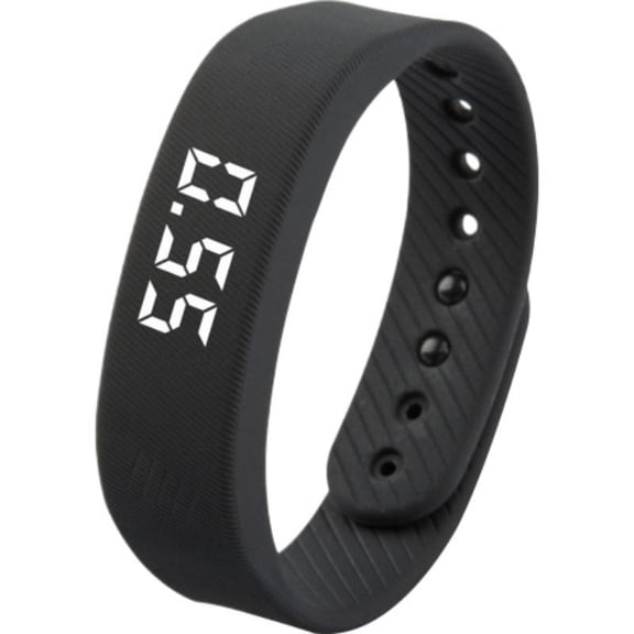 Fitness Bracelet with Direct USB Charging, No App Needed, Step Calorie Distance, Water-Resistant Silicone Wristband, Ideal for Students Seniors