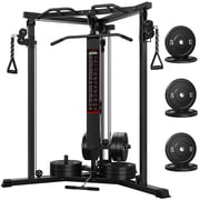 FORGEMUS Cable Crossover Machine, Multi Functional Home Gym Trainer, Height Adjustable Dual Pulley System, Pull Up Bar & Full Accessories for Full Body Strength Workouts